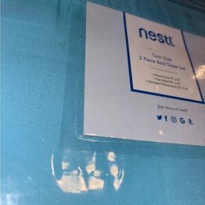 NEST  Twin Sheet Set - ocean Blue